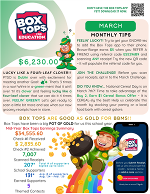 Click for March BoxTops Newsletter pdf